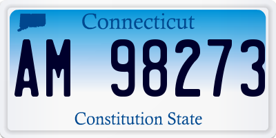CT license plate AM98273