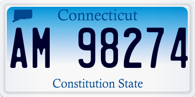 CT license plate AM98274