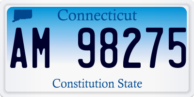 CT license plate AM98275