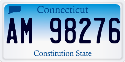 CT license plate AM98276