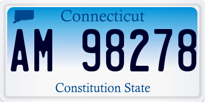 CT license plate AM98278