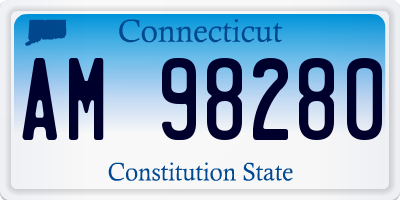 CT license plate AM98280