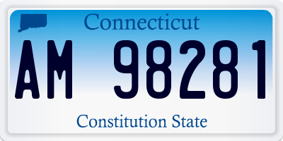 CT license plate AM98281