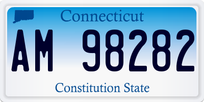 CT license plate AM98282