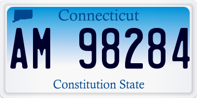 CT license plate AM98284
