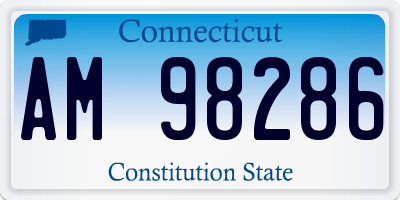 CT license plate AM98286