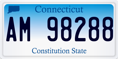 CT license plate AM98288
