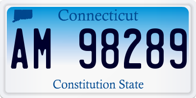 CT license plate AM98289