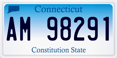 CT license plate AM98291