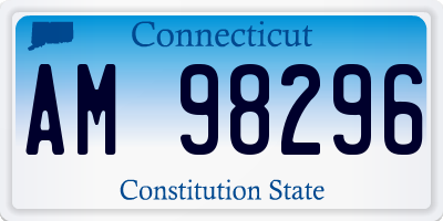 CT license plate AM98296