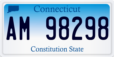 CT license plate AM98298