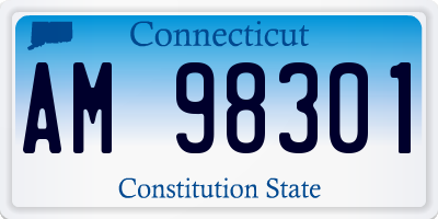 CT license plate AM98301