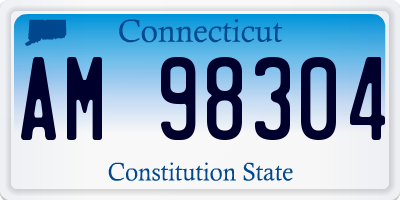 CT license plate AM98304