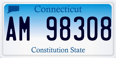 CT license plate AM98308