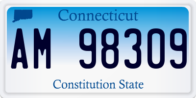 CT license plate AM98309