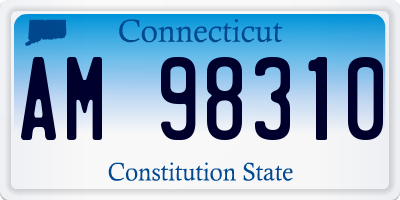 CT license plate AM98310