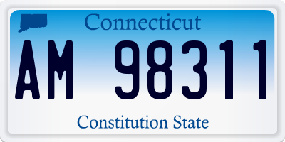 CT license plate AM98311