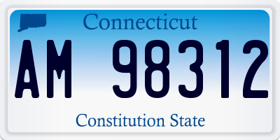 CT license plate AM98312