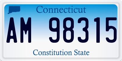 CT license plate AM98315