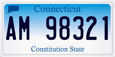 CT license plate AM98321
