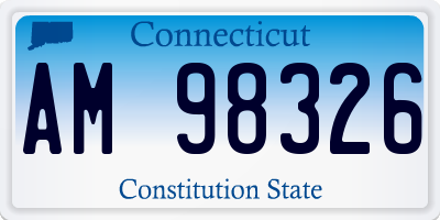 CT license plate AM98326