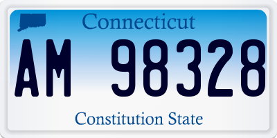 CT license plate AM98328