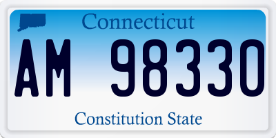 CT license plate AM98330
