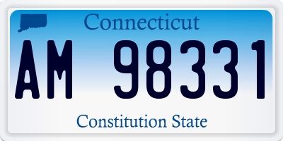 CT license plate AM98331
