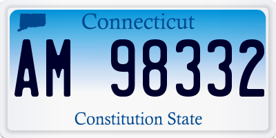 CT license plate AM98332
