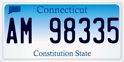 CT license plate AM98335