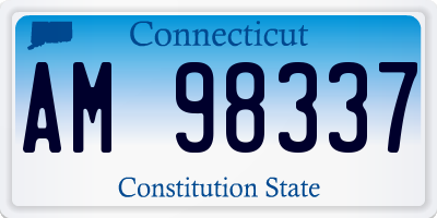 CT license plate AM98337