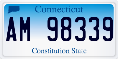 CT license plate AM98339