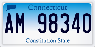 CT license plate AM98340