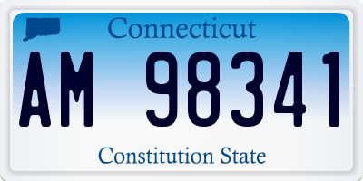 CT license plate AM98341