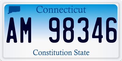 CT license plate AM98346