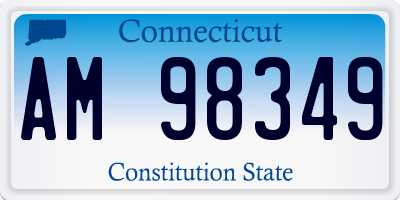 CT license plate AM98349