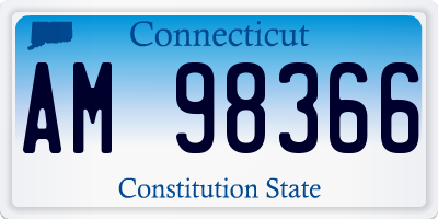 CT license plate AM98366