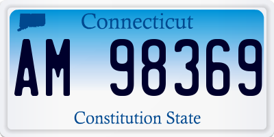 CT license plate AM98369
