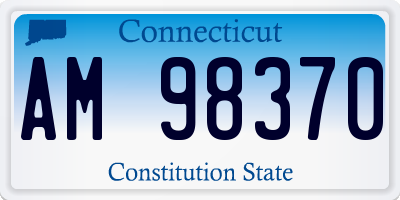 CT license plate AM98370