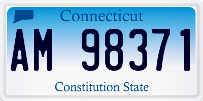 CT license plate AM98371