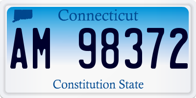 CT license plate AM98372