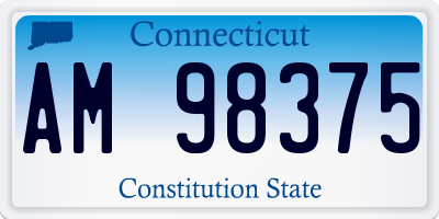 CT license plate AM98375