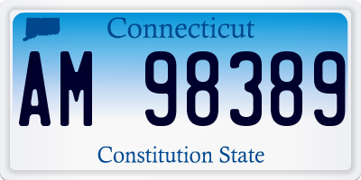 CT license plate AM98389