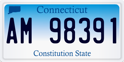CT license plate AM98391