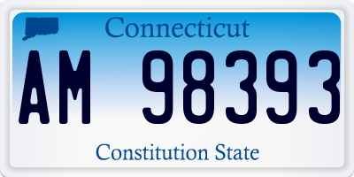 CT license plate AM98393