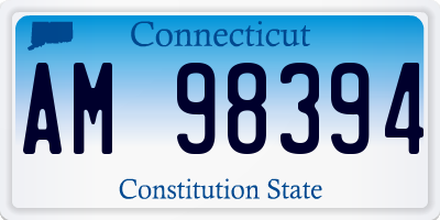 CT license plate AM98394