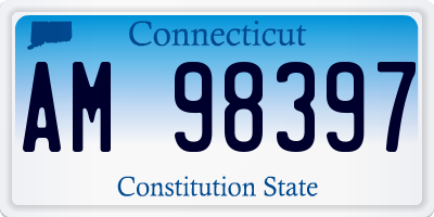 CT license plate AM98397