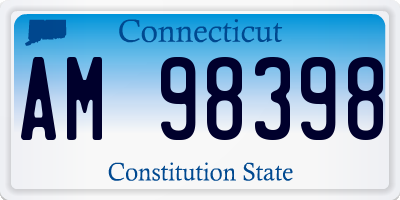 CT license plate AM98398