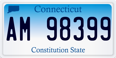 CT license plate AM98399