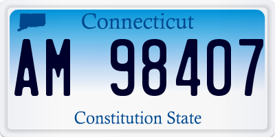 CT license plate AM98407